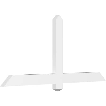 Ekena Millwork Eugene Architectural Grade PVC Gable Bracket, 60"W x 27 1/2"H x 2"D x 4"F, 11/12 Pitch GBP060X28X0204EUG00